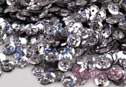 CEKINY LASEROWE KOŁA ŁAMANE 6MM KOLOR SREBRNY