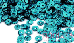 CEKINY LASEROWE KOŁA ŁAMANE 6MM KOLOR LAGOON