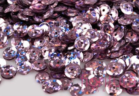 CEKINY LASEROWE KOŁA ŁAMANE 6MM KOLOR ORCHID PETAL