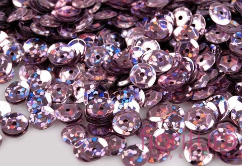 CEKINY LASEROWE KOŁA ŁAMANE 6MM KOLOR ORCHID PETAL