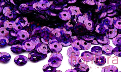 CEKINY LASEROWE KOŁA ŁAMANE 6MM KOLOR BYZANTHIUM