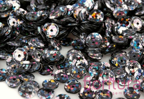 CEKINY LASEROWE KOŁA ŁAMANE 6MM KOLOR PLATYNA