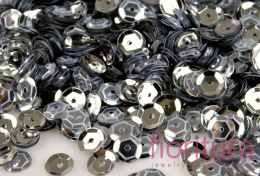 CEKINY KOŁA ŁAMANE 6MM KOLOR SILVER