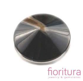 GUZIKI AKRYLOWE 21,5x13MM KOLOR BLACK/BROWN