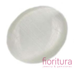 KABOSZON SZKLANY KOCIE OKO OWAL 23X27MM KOLOR BIAŁY