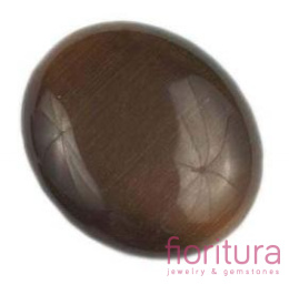 KABOSZON SZKLANY KOCIE OKO OWAL 23X27MM KOLOR BRĄZOWY