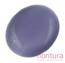 KABOSZON SZKLANY KOCIE OKO OWAL 23X27MM KOLOR FIOLETOWY LAWENDOWY