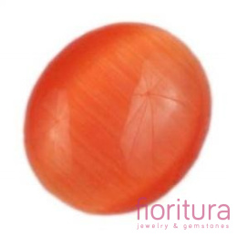 KABOSZON SZKLANY KOCIE OKO OWAL 23X27MM KOLOR POMARAŃCZOWY