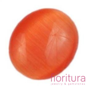 KABOSZON SZKLANY KOCIE OKO OWAL 23X27MM KOLOR POMARAŃCZOWY