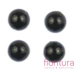 KABOSZON AKRYLOWY PERŁOWY KOŁO 6MM KOLOR CZARNY