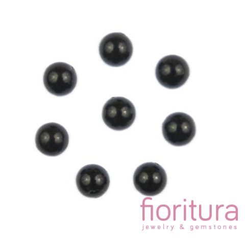 KABOSZON AKRYLOWY PERŁOWY KOŁO 6MM KOLOR CZARNY