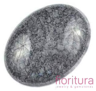 KABOSZON AKRYLOWY OWAL 30x40MM KOLOR STALOWY