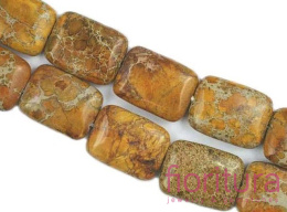 KAMIEŃ NATURALNY JASPIS IMPRESJA MIODOWY PROSTOKĄT 20x16MM