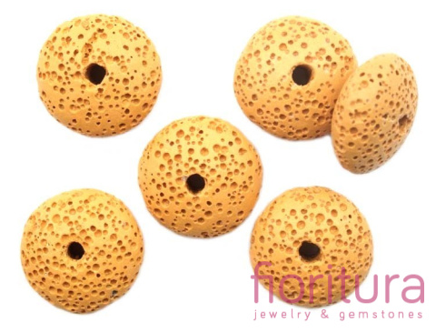 LAWA WULKANICZNA BARWIONA DYSK 10x22MM KOLOR ŻÓŁTY