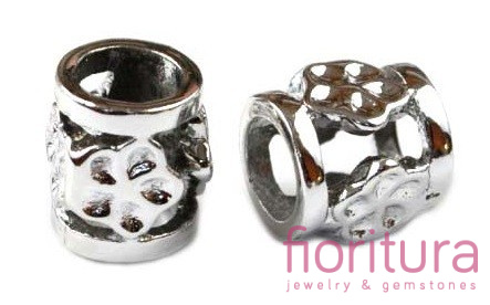 PRZEKŁADKA KWIATKI 11x10MM KOLOR SREBRNY