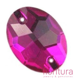 KORALIKI KRYSZTAŁOWE FASETOWANE DO PRZYSZYCIA OWAL 17x23MM KOLOR DARK ROSE