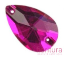 KORALIKI KRYSZTAŁOWE FASETOWANE DO PRZYSZYCIA KROPLA 16x25MM KOLOR DARK AMETYST