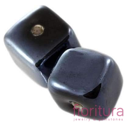 CERAMIKA Z POŁYSKIEM KOSTKA 16MM KOLOR CZARNY