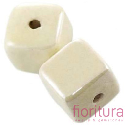 CERAMIKA Z POŁYSKIEM KOSTKA 16MM KOLOR ECRU