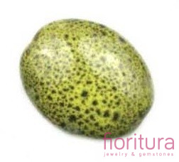 CERAMIKA NAKRAPIANA OWAL 13x16MM KOLOR ZIELONY STEPOWY