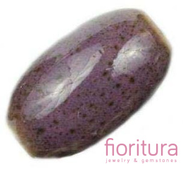 CERAMIKA NAKRAPIANA OLIWKA 12x20MM KOLOR AMETYSTOWY