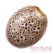 CERAMIKA NAKRAPIANA OWAL 13x16MM KOLOR CIEMNY BEŻ