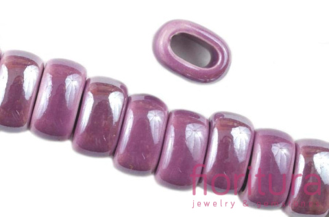 PRZEKŁADKA CERAMICZNA OWAL 19x9MM KOLOR LAWENDA