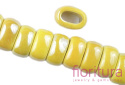 PRZEKŁADKA CERAMICZNA OWAL 19x9MM KOLOR ŻÓŁTY
