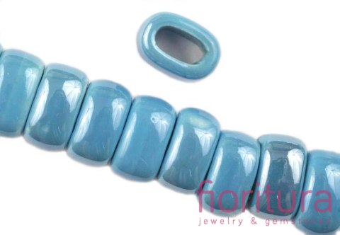 PRZEKŁADKA CERAMICZNA OWAL 19x9MM KOLOR NIEBIESKI