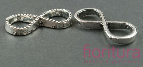 ROZDZIELACZ NA TRZY NIESKOŃCZONOŚĆ 36,5X17MM KOLOR STARE SREBRO