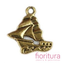 ZAWIESZKA ŻAGLOWIEC 18x17MM KOLOR STARE ZŁOTO