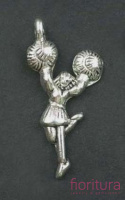 ZAWIESZKA CHEERLEADERKA 34x18MM KOLOR STARE SREBRO
