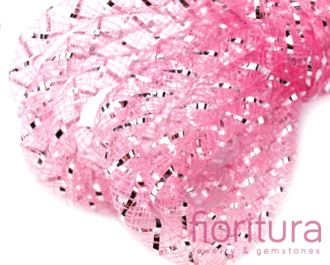 SIATKA JUBILERSKA KRYNOLINA Z LUREKSEM 4,5MM KOLOR JASNY RÓŻ