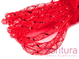 SIATKA JUBILERSKA KRYNOLINA Z LUREKSEM 4,5MM KOLOR CZERWONY
