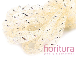 SIATKA JUBILERSKA KRYNOLINA Z LUREKSEM 4,5MM KOLOR KREMOWY