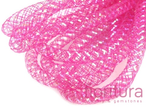 SIATKA JUBILERSKA KRYNOLINA Z LUREKSEM 4,5MM KOLOR RÓŻOWY