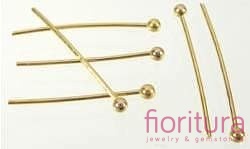 SZPILKI MONTAŻOWE Z KULKĄ 20MM KOLOR ZŁOTY