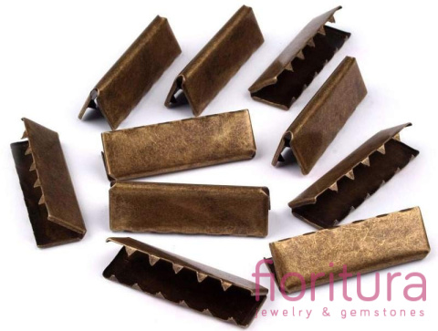 ZAKOŃCZENIE ZACISKOWE 40x12MM KOLOR STARE ZŁOTO