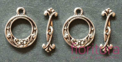 ZAPIĘCIE PRZEKŁADKOWE 20x16MM KOLOR STARE SREBRO