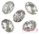 KABOSZON AKRYLOWY FASETOWANY OWAL 17x24MM KOLOR SREBRNY