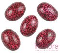 KABOSZON AKRYLOWY OWAL 18x25MM KOLOR CZERWONY