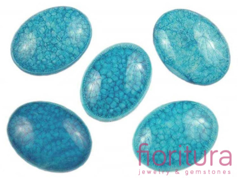 KABOSZON AKRYLOWY OWAL 30x40MM KOLOR NIEBIESKI