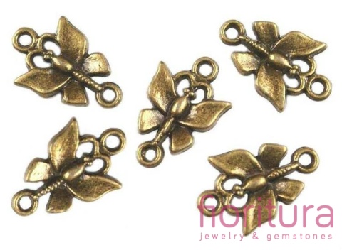ŁĄCZNIK MOTYLEK 12x18MM KOLOR STARE ZŁOTO