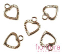 ZAWIESZKA SERCE 15x12MM KOLOR ZŁOTY