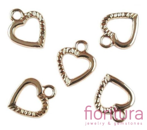ZAWIESZKA SERCE 15x12MM KOLOR ZŁOTY