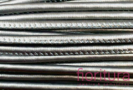 RZEMIEŃ SZYTY SKÓRA EKOLOGICZNA 6MM KOLOR ANTRACYT SATYNOWY