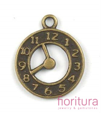 ZAWIESZKA ZEGAREK 21x18MM KOLOR STARE ZŁOTO