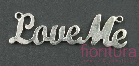ZAWIESZKA, ŁĄCZNIK LOVE ME 15X51MM KOLOR STARE SREBRO