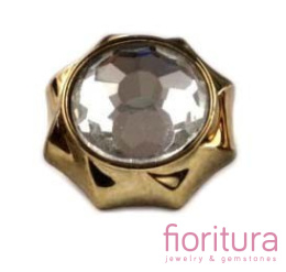 GUZIKI AKRYLOWE FASETOWANE 20x12MM KOLOR CRYSTAL