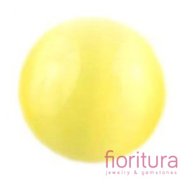 KABOSZON SZKLANY KOCIE OKO KOŁO 12MM KOLOR ŻÓŁTY